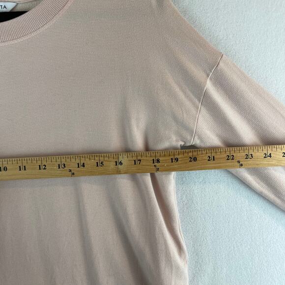 Athleta Coaster Luxe Soft Pullover Long Sleeve Sweatshirt Thumbhole Pink Sz XS - Picture 5 of 8
